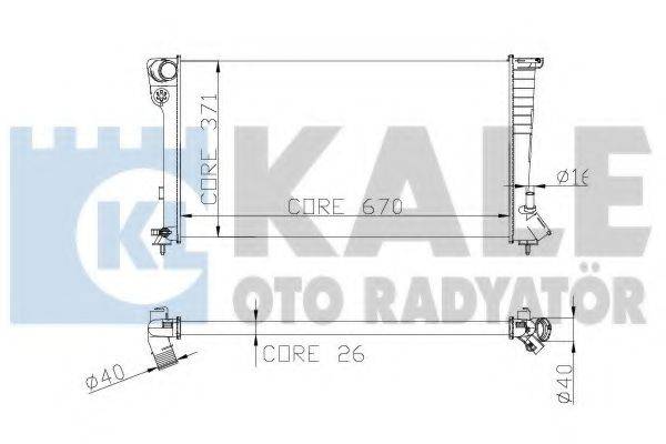 KALE OTO RADYATOR 257600 Радіатор, охолодження двигуна