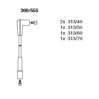 BREMI 300555 Комплект дротів запалювання