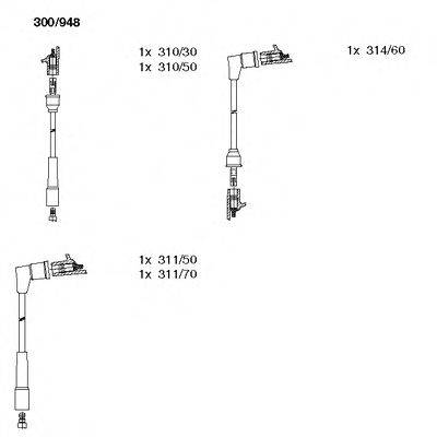 BREMI 300948 Комплект дротів запалювання