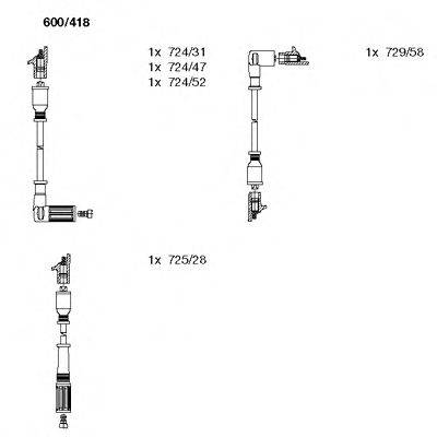 BREMI 600418 Комплект дротів запалювання