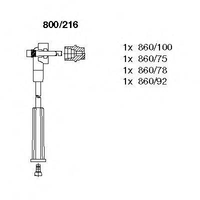 BREMI 800216 Комплект дротів запалювання