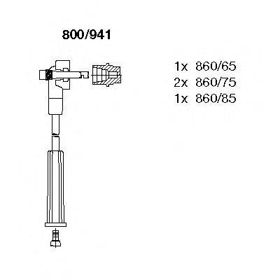 BREMI 800941 Комплект дротів запалювання