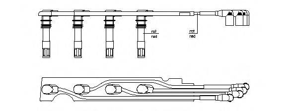 BREMI 968F100 Комплект дротів запалювання