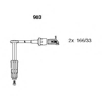 SSANGYONG A 104 150 16 18 Комплект дротів запалювання