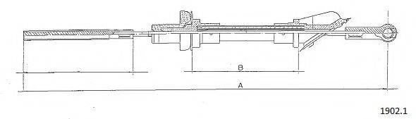 KAGER 192043 Трос, управління зчепленням