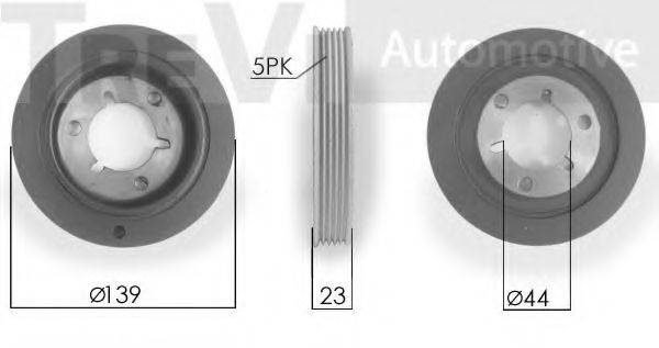 TREVI AUTOMOTIVE PC1209 Ремінний шків, колінчастий вал