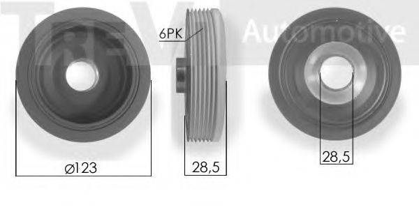TREVI AUTOMOTIVE PC1215 Ремінний шків, колінчастий вал