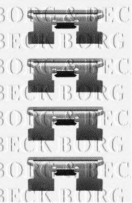 BORG & BECK BBK1051 Комплектуючі, колодки дискового гальма