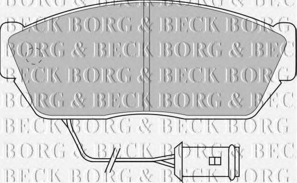 BORG & BECK BBP1102 Комплект гальмівних колодок, дискове гальмо