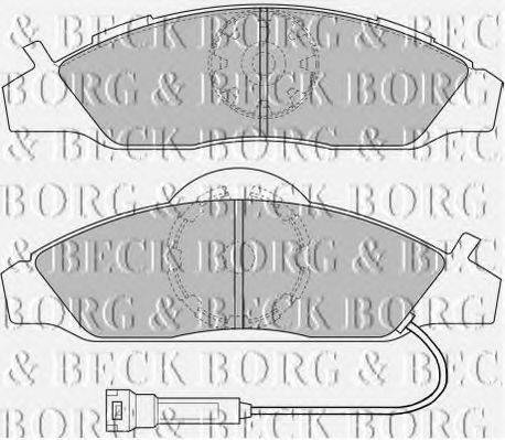 BORG & BECK BBP1633 Комплект гальмівних колодок, дискове гальмо