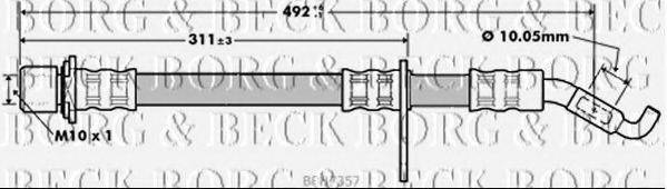 BORG & BECK BBH7357 Гальмівний шланг