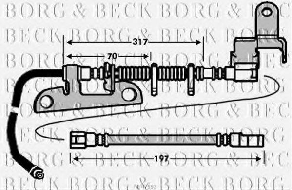 BORG & BECK BBH7553 Гальмівний шланг