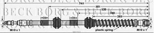 BORG & BECK BBH7654 Гальмівний шланг