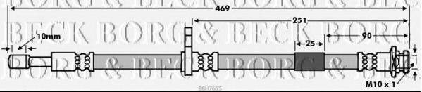 BORG & BECK BBH7655 Гальмівний шланг