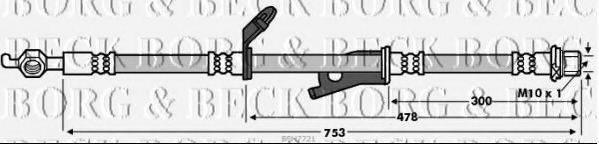 BORG & BECK BBH7721 Гальмівний шланг