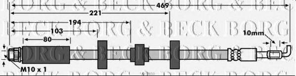 BORG & BECK BBH7850 Гальмівний шланг