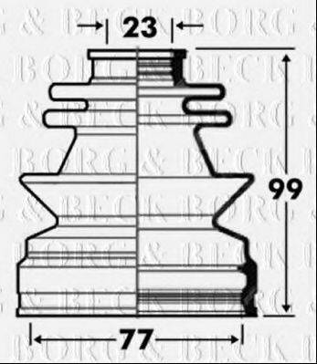 BORG & BECK BCB2851 Пильовик, приводний вал