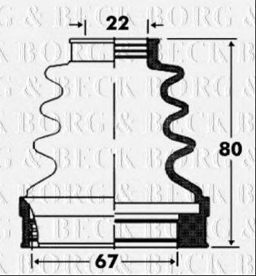 BORG & BECK BCB2870 Пильовик, приводний вал