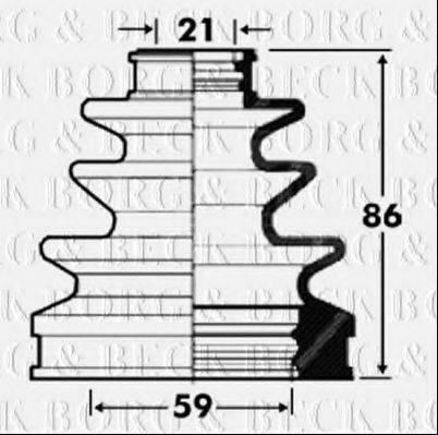 BORG & BECK BCB2876 Пильовик, приводний вал