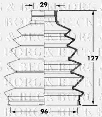 BORG & BECK BCB6013 Пильовик, приводний вал