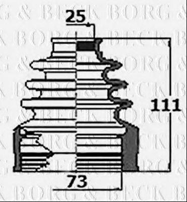 BORG & BECK BCB6147 Пильовик, приводний вал