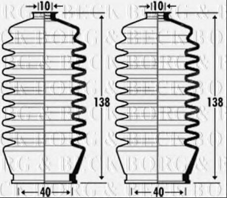 BORG & BECK BSG3377 Пильовик, рульове управління