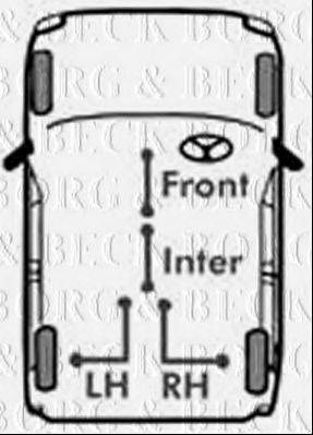 BORG & BECK BKB3303 Трос, стоянкова гальмівна система