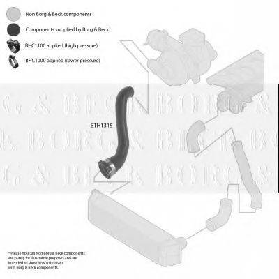 BORG & BECK BTH1315 Трубка повітря, що нагнітається