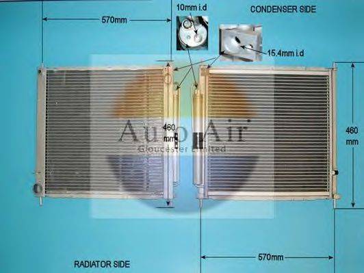 AUTO AIR GLOUCESTER 169980 Конденсатор, кондиціонер