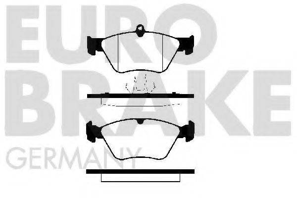 EUROBRAKE 5502229978 Комплект гальмівних колодок, дискове гальмо