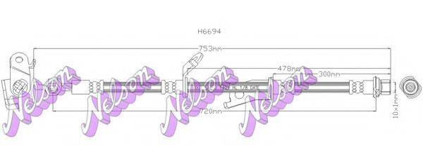 BROVEX-NELSON H6694 Гальмівний шланг