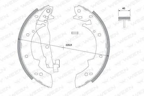 WEEN 1522036 Комплект гальмівних колодок