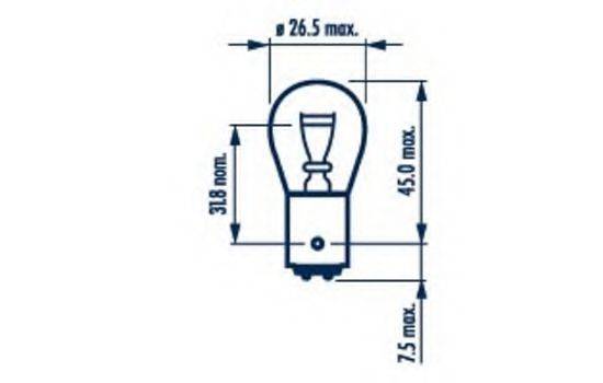 NARVA 17882 Лампа розжарювання, ліхтар сигналу гальмування; Лампа розжарювання, задня протитуманна фара; Лампа розжарювання, задній гарабітний вогонь