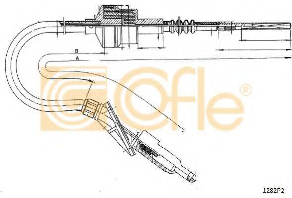 COFLE 1282P2 Трос, управління зчепленням