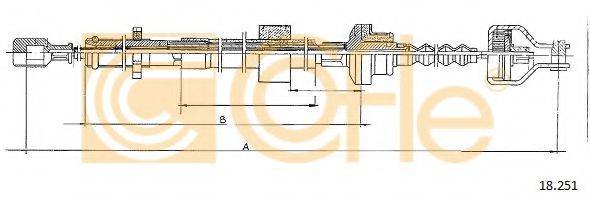 COFLE 18251 Трос, управління зчепленням