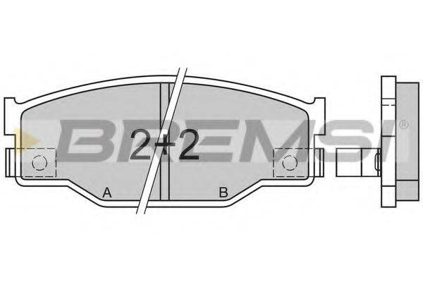 BREMSI 21114 Комплект гальмівних колодок, дискове гальмо