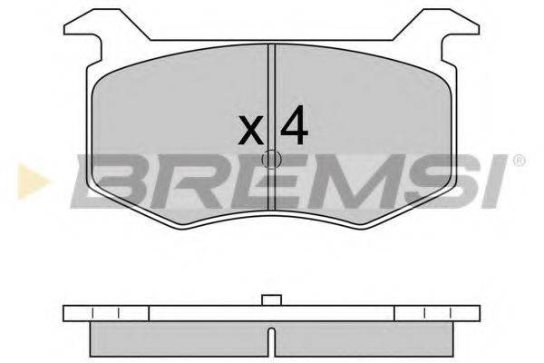 BREMSI BP2576 Комплект гальмівних колодок, дискове гальмо