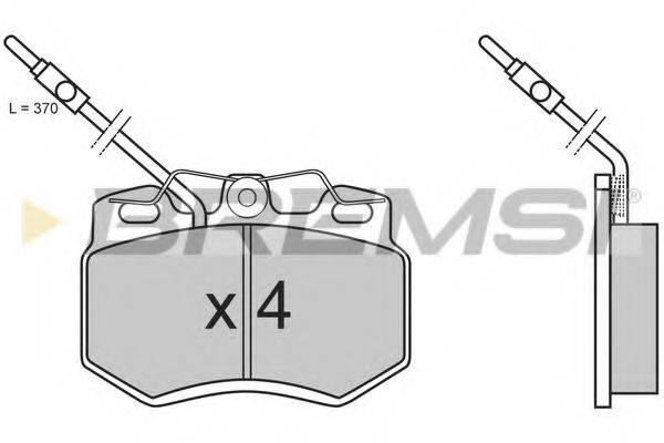 BREMSI BP2604 Комплект гальмівних колодок, дискове гальмо