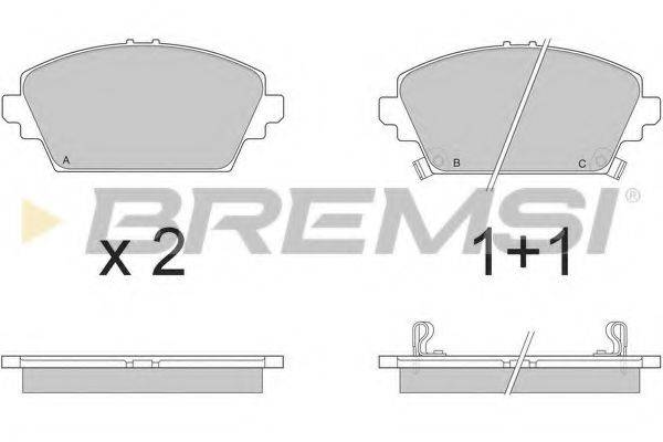 BREMSI 23095 Комплект гальмівних колодок, дискове гальмо