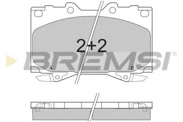 BREMSI 23525 Комплект гальмівних колодок, дискове гальмо
