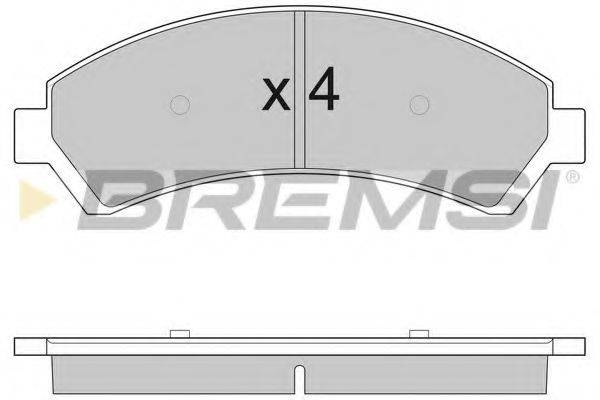 BREMSI 23663 Комплект гальмівних колодок, дискове гальмо