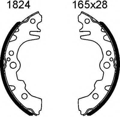 BSF 01824 Комплект гальмівних колодок