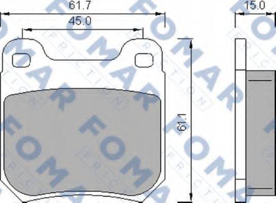 FOMAR FRICTION FO468781 Комплект гальмівних колодок, дискове гальмо