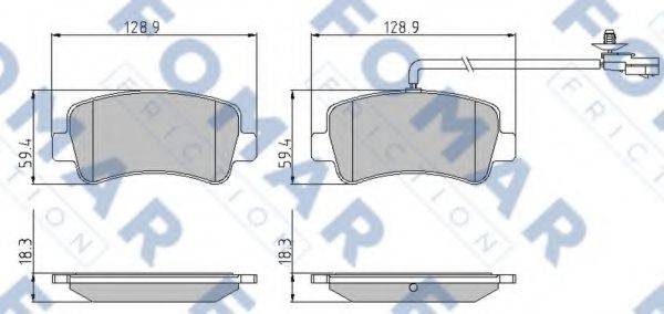 FOMAR FRICTION FO935481 Комплект гальмівних колодок, дискове гальмо