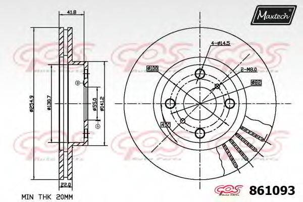 MAXTECH 8610936880 гальмівний диск