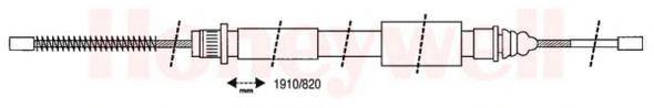 BENDIX 432402B Трос, стоянкова гальмівна система