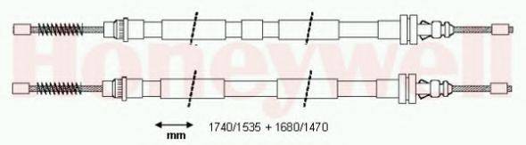 BENDIX 433006B Трос, стоянкова гальмівна система