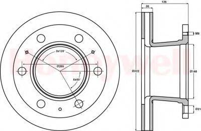 MERITOR MBR1762 гальмівний диск