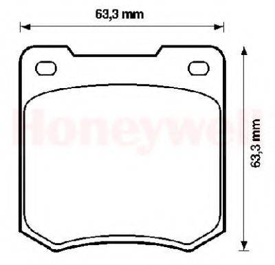 BENDIX 571211B Комплект гальмівних колодок, дискове гальмо