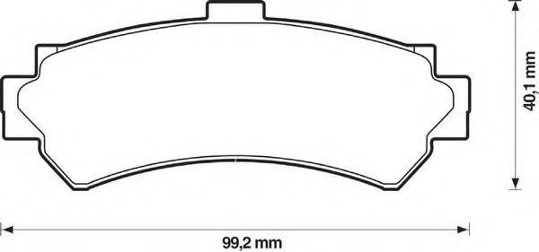 BENDIX 572398B Комплект гальмівних колодок, дискове гальмо